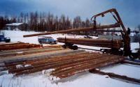 Unloading logs