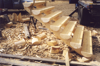 Log steps in the log yard